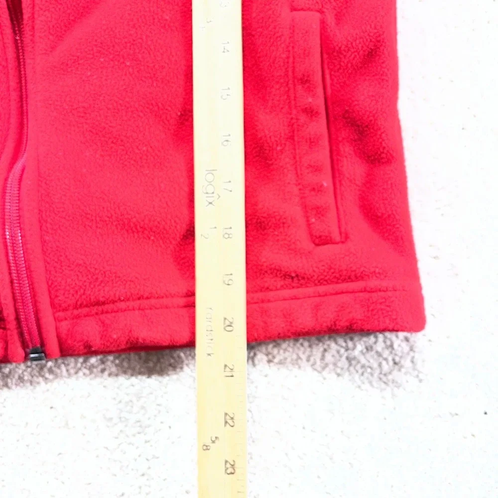 Nike‎ Fleece Zip Hoodie Kids Large Red Black Sporty Full Zip Jacket